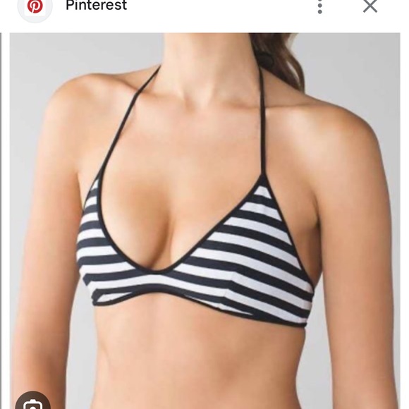 EUC Lululemon reversible bikini top sz 4. Can be worn halter or cross back. - Picture 2 of 5